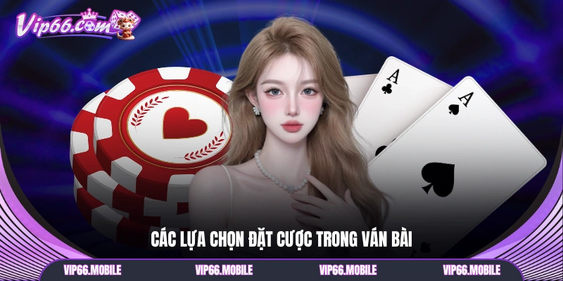 Các lựa chọn đặt cược trong ván bài