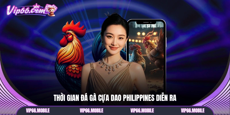 Thời gian đá gà cựa dao Philippines diễn ra