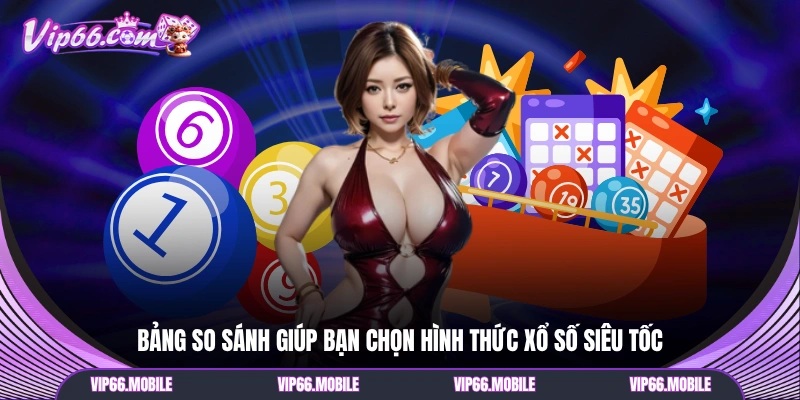 Bảng so sánh giúp bạn chọn hình thức xổ số siêu tốc